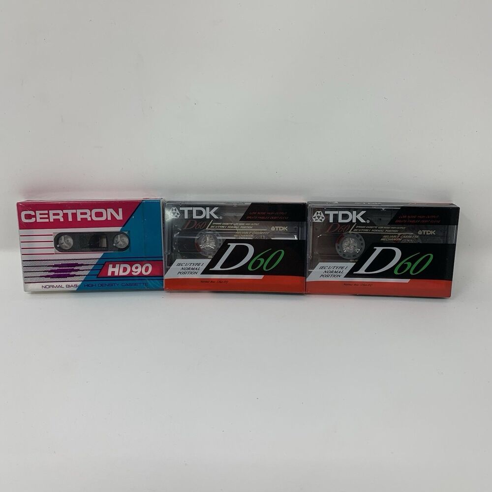 TDK & Certron Normal Bias Cassette Lot of 3 Tapes